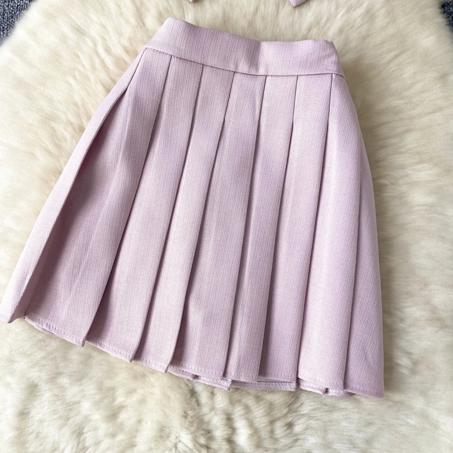 French Camisole+ Pleated Skirt Two Piece Set