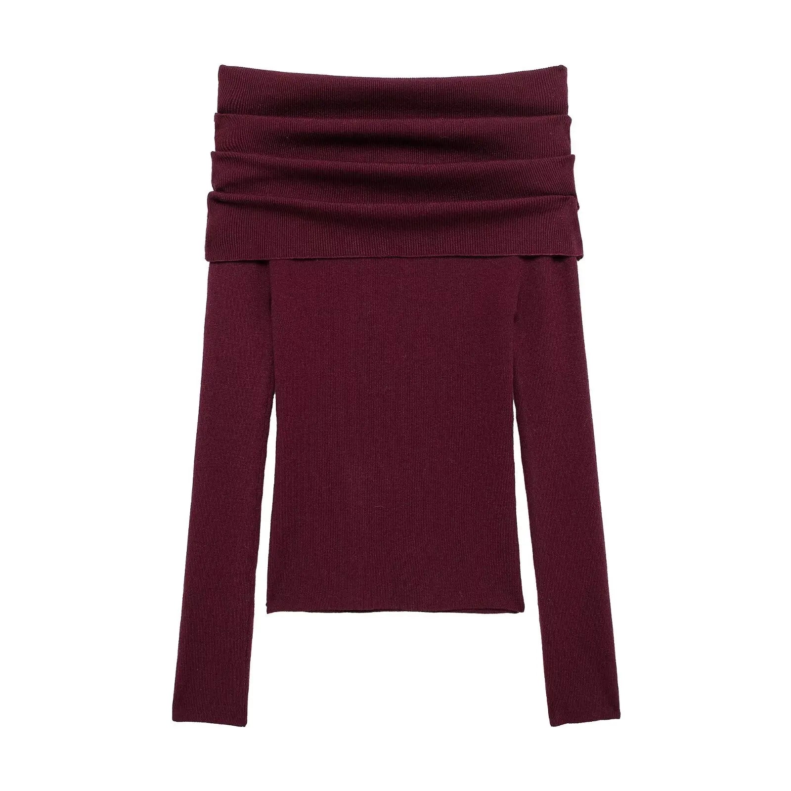 Off Shoulder Long Sleeves Chic Knit Sweaters