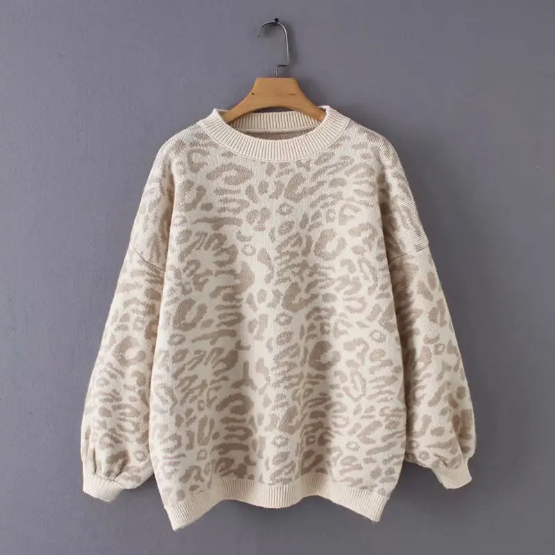 Leopard Knitted Sweater