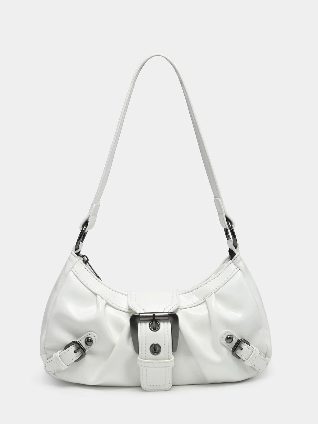 Vintage Leather Y2K Retro Rivet Belt Shoulder Handbag