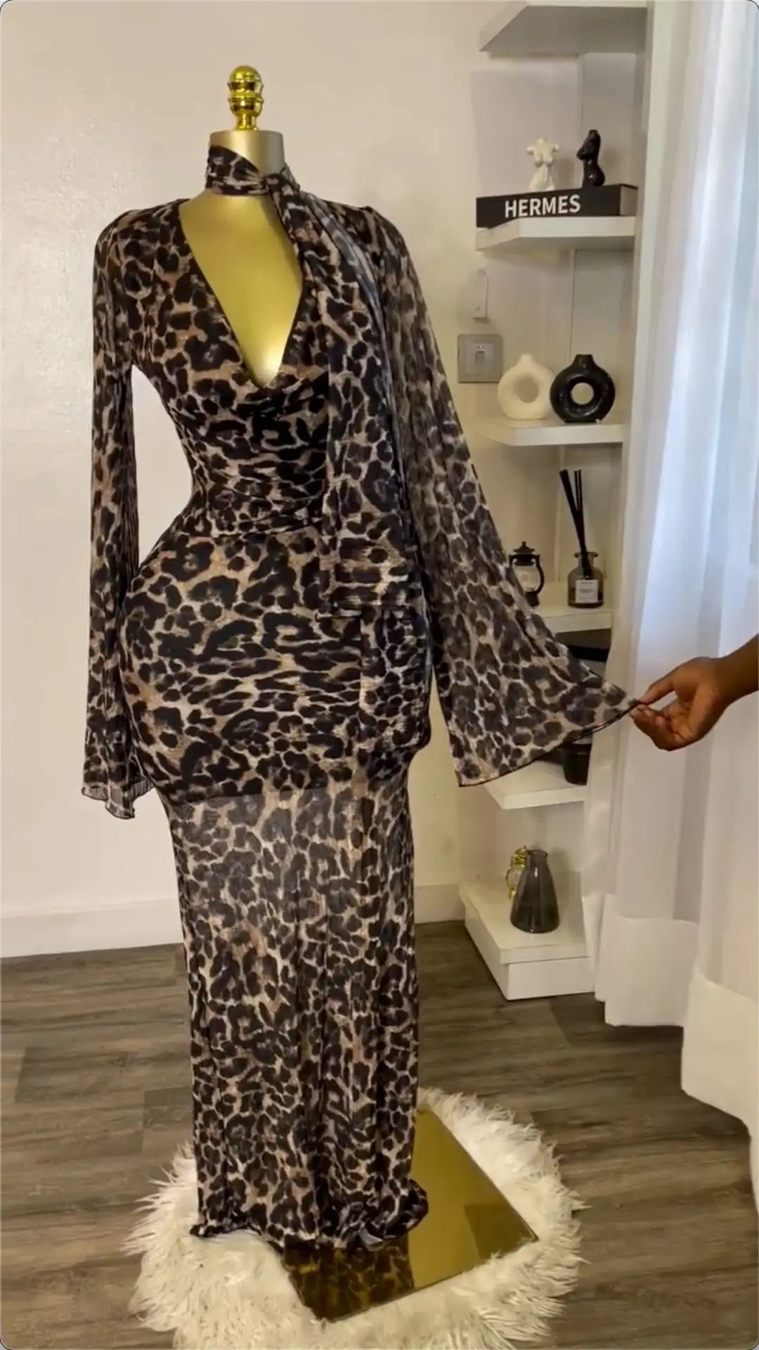 Leopard print Long Maxi Dress