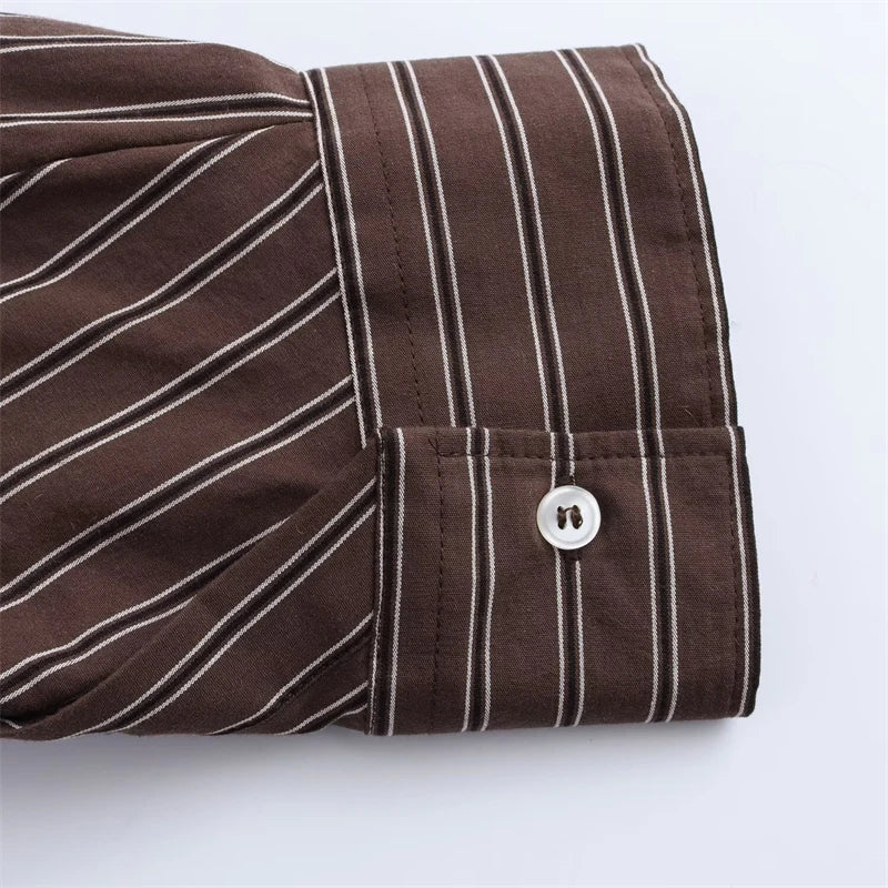 Striped Bat-Sleeve Shirts Casual Shirts