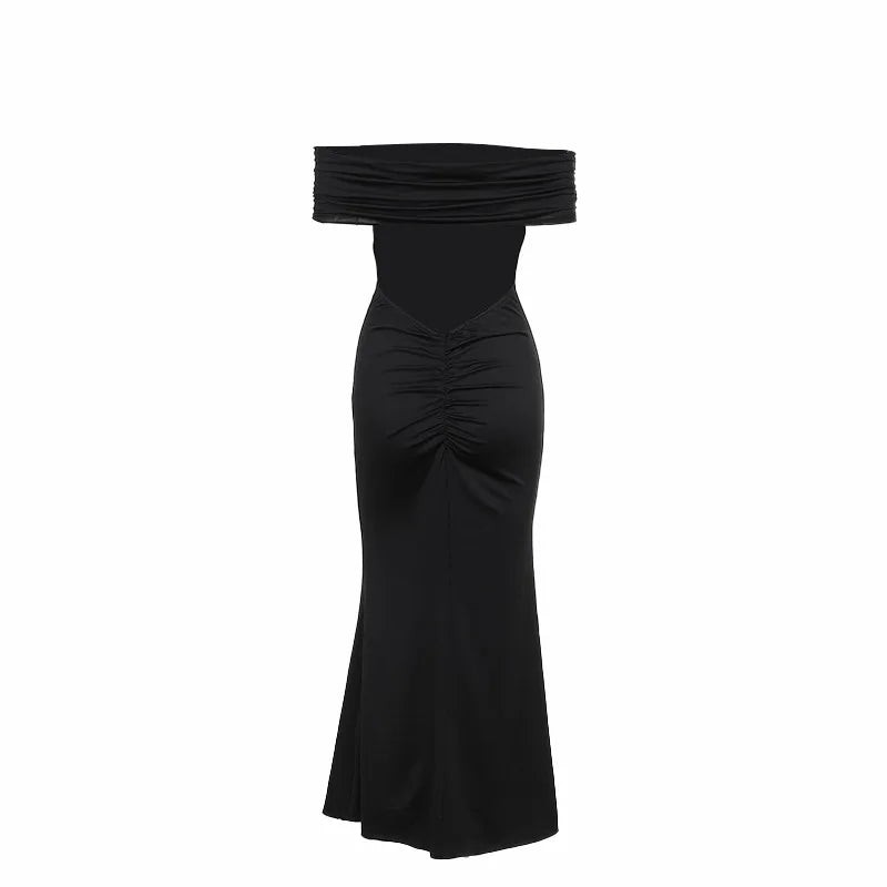 Strapless Backless Maxi  Off-shoulder Sleeveless Bodycon Long Dress