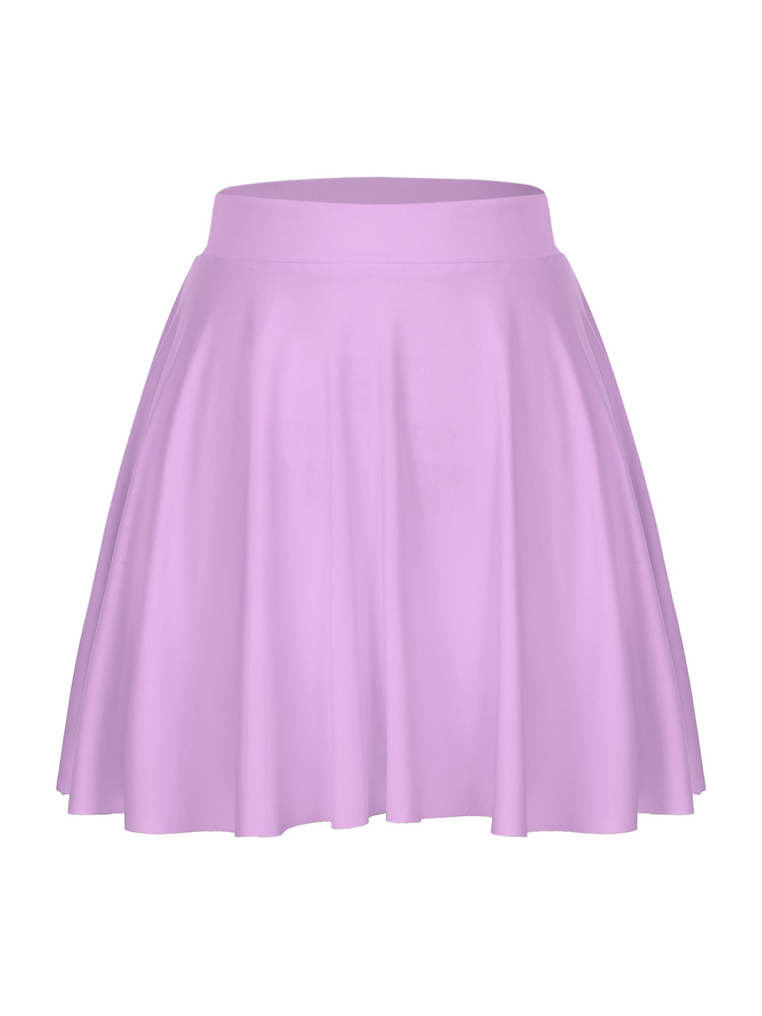 Elastic Waistband Flared Ruffles Skirts