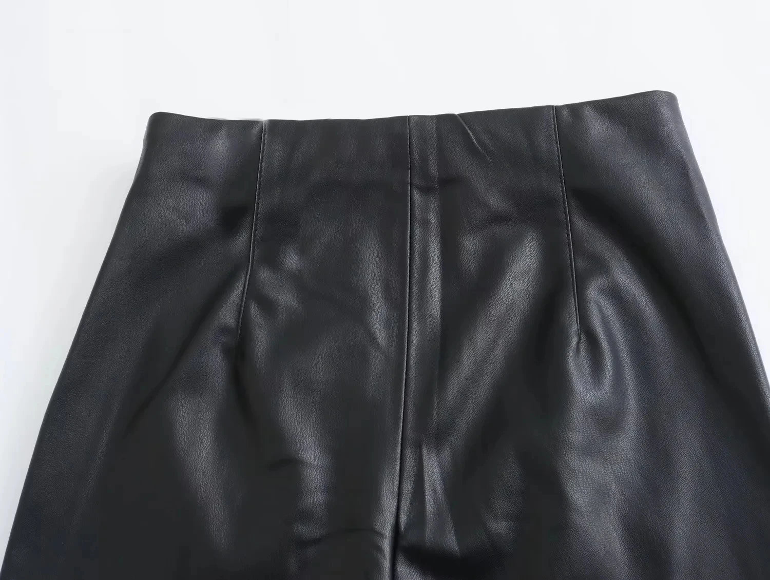 High Waist Faux Leather PU Leggings High Street Elastic Pants