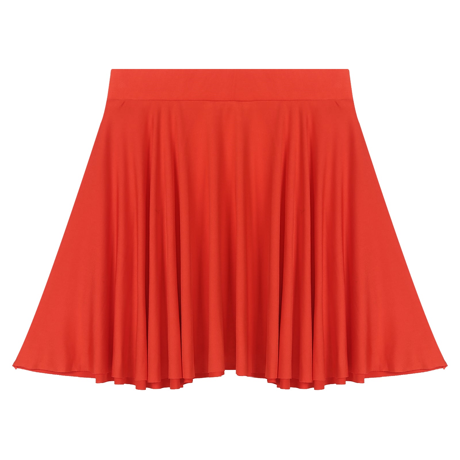 Elastic Waistband Flared Ruffles Skirts