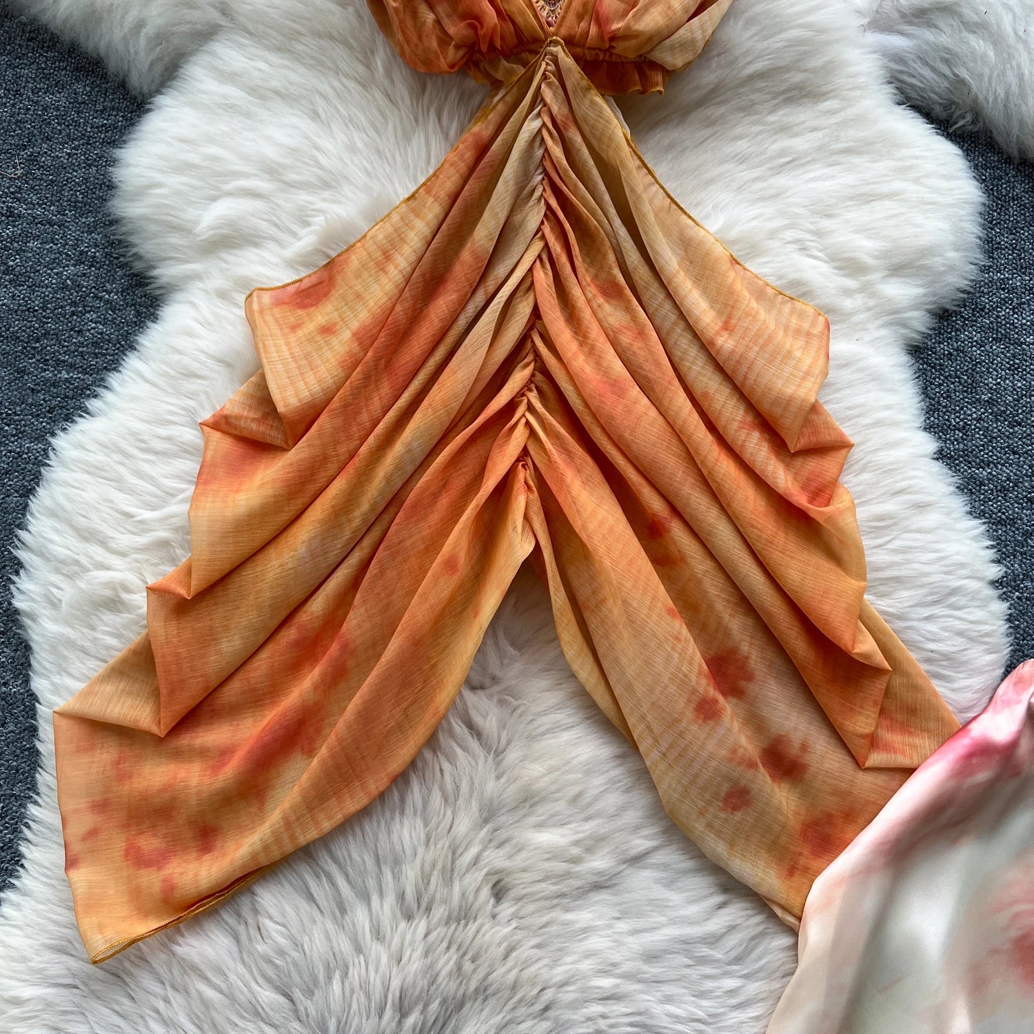 Backless Irregular Chic Tops+Skinny Satin Long Skirt Two Piece Set