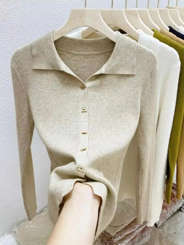 Single Breasted Knitted Sweater Cardigan Jumpers