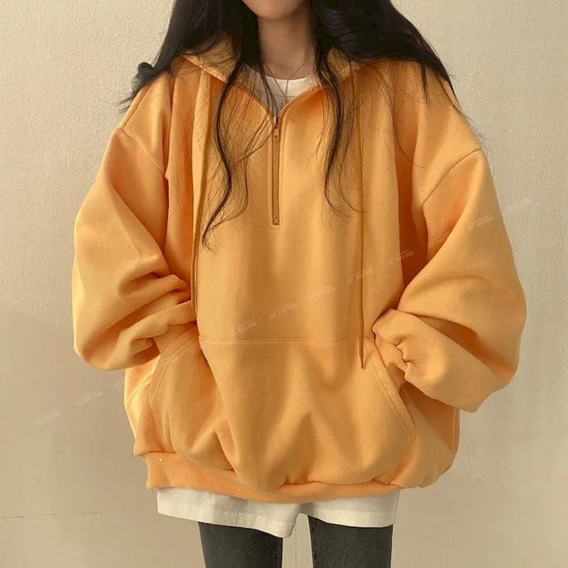 Casual Hoodies Sweatshirts with Zipper