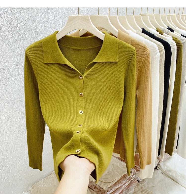 Single Breasted Knitted Sweater Cardigan Jumpers