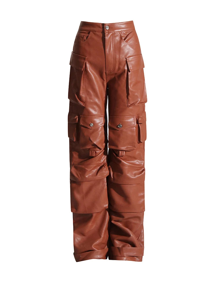 Solid Patchwork Cargo Trousers