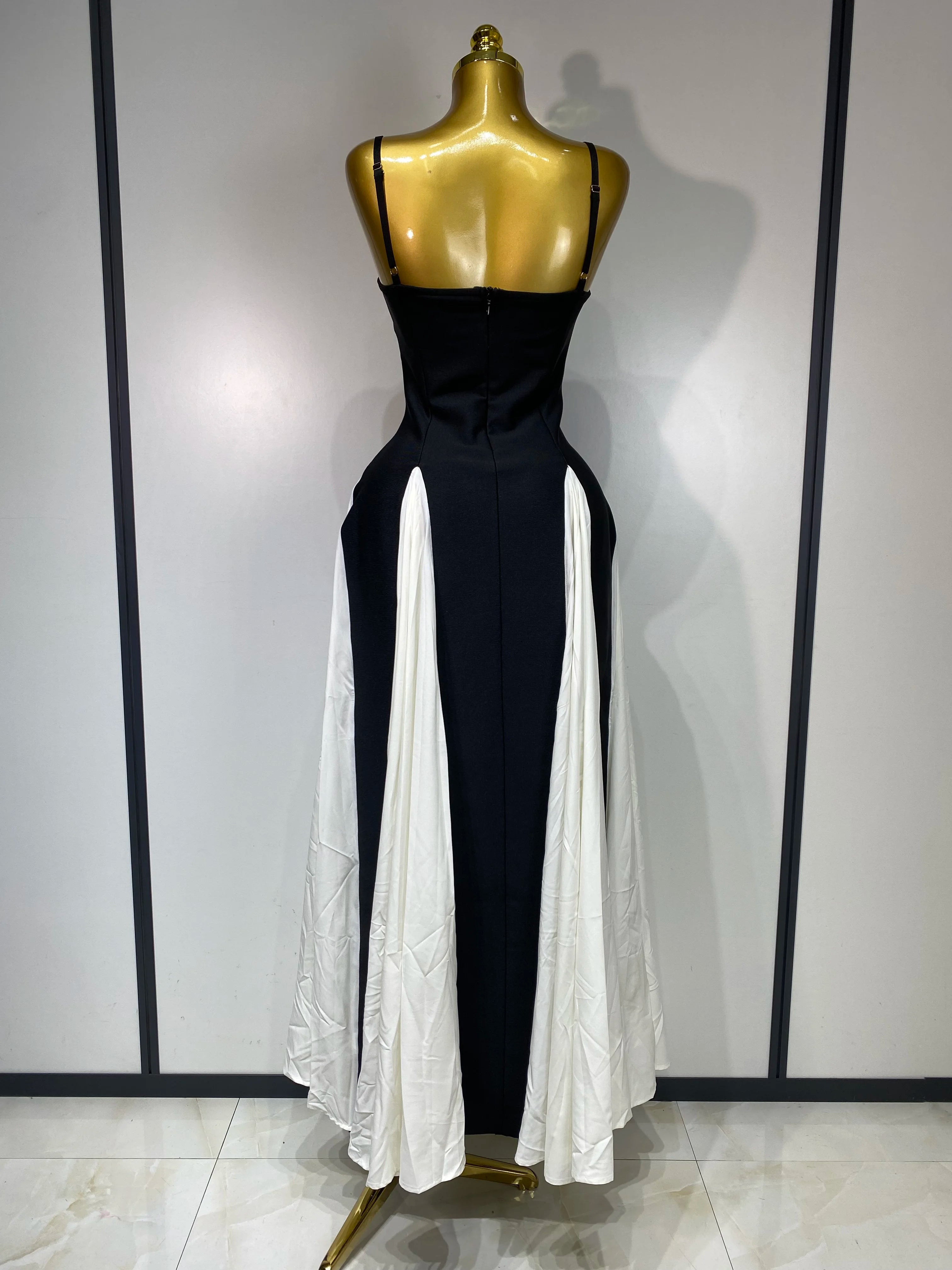 Elegant Sleeveless Backless High Waist Bandage Dress