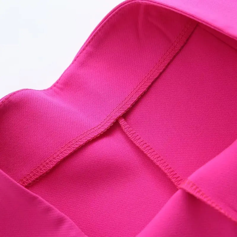 Long Sleeve Belt Bow Blazers Suit Coat Chic Female High Waist Trousers Two Piece Sets