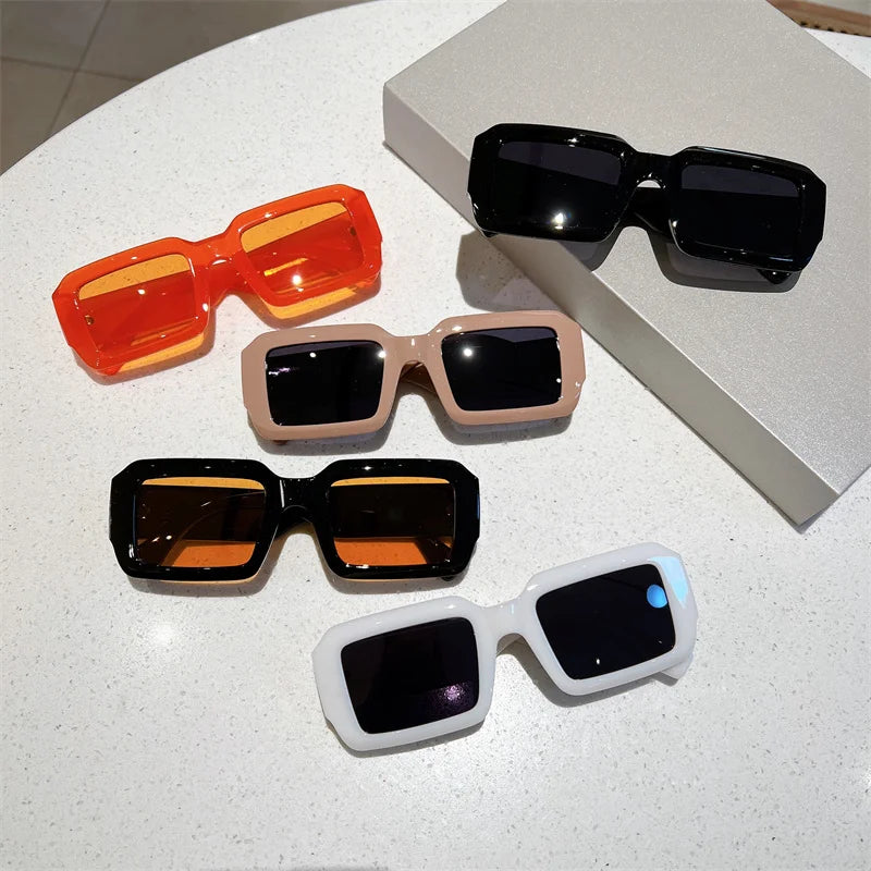 Vintage Rectangle Square Candy Sunglasses