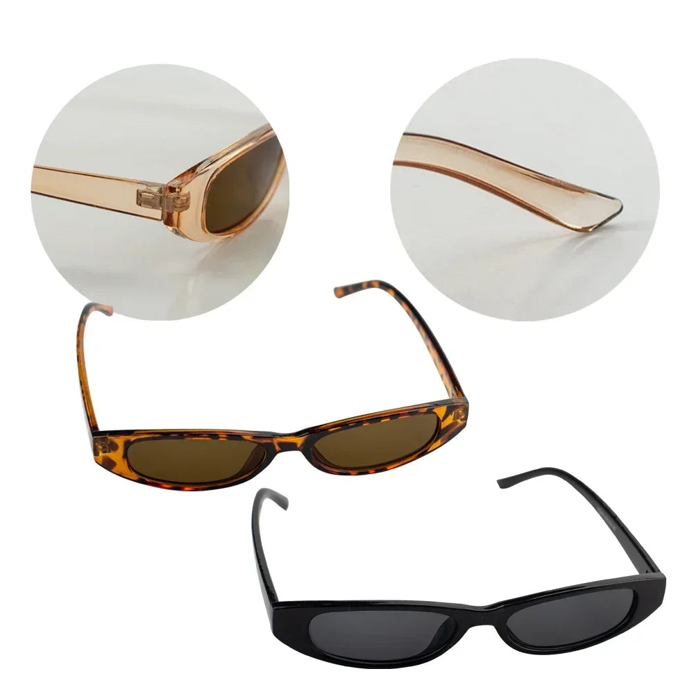 Vintage Rectangle Sunglasses Small Retro Lense