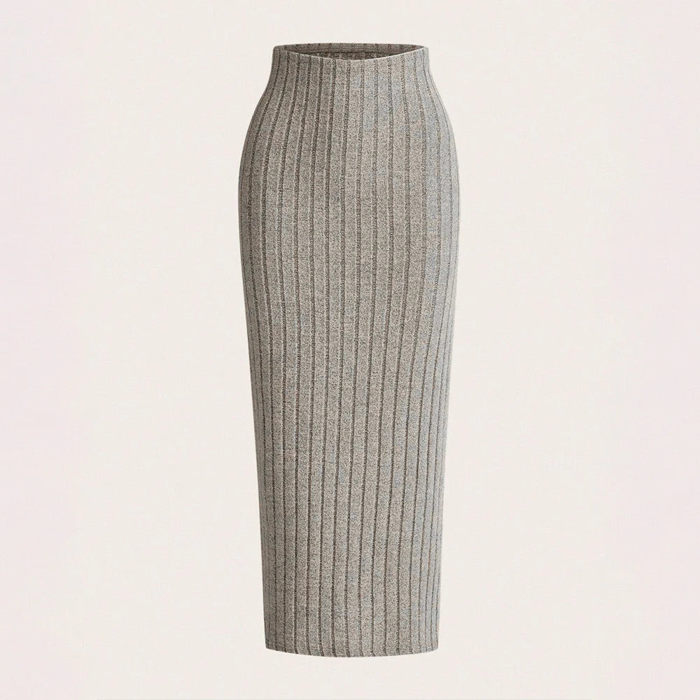 Plain Natural Waist MIDI Wrap Casual Skirts