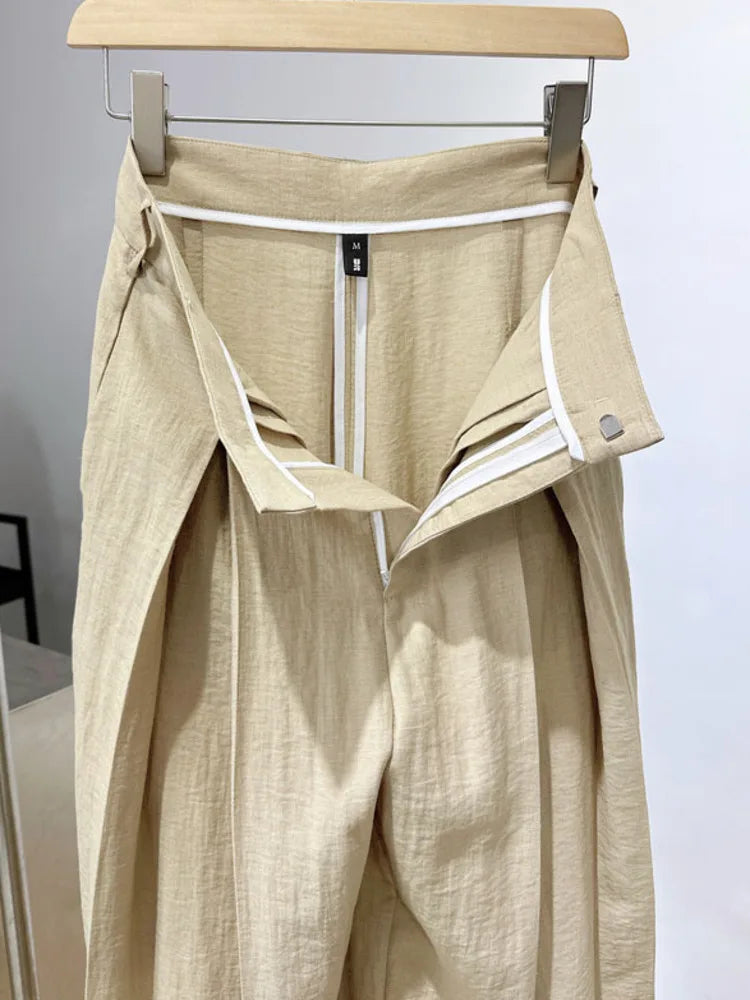 High Waisted Loose Pocket Trousers