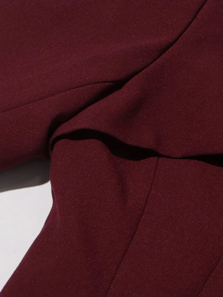 Shawl Design Notched Single Breasted Gathered Waist Coat