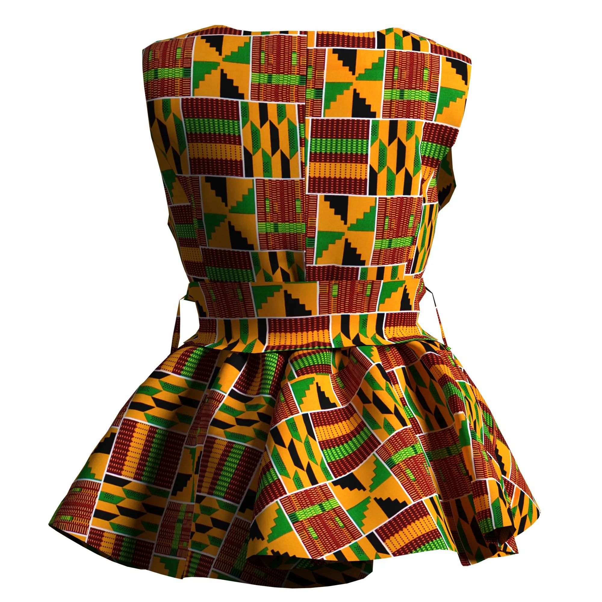 African Print Dashiki Ankara Wax Printing Jacket with Belt