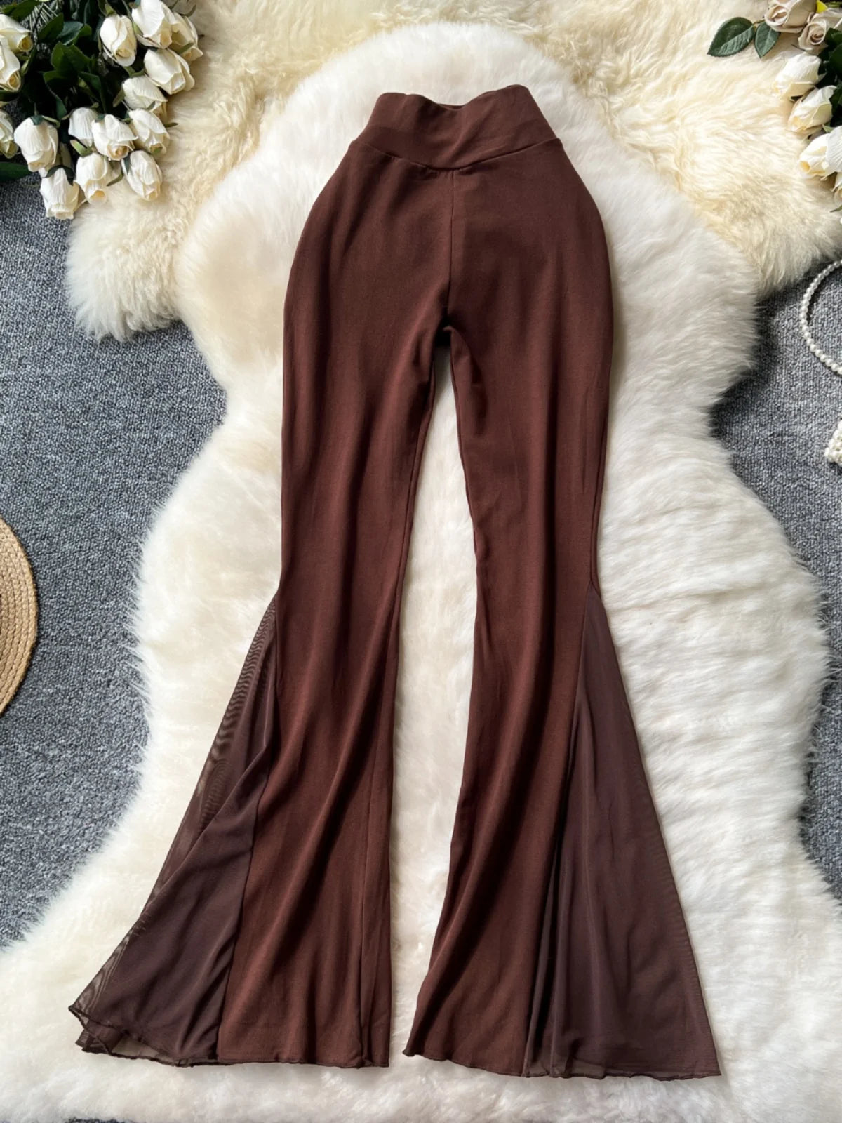 Elastic High Waist Trousers