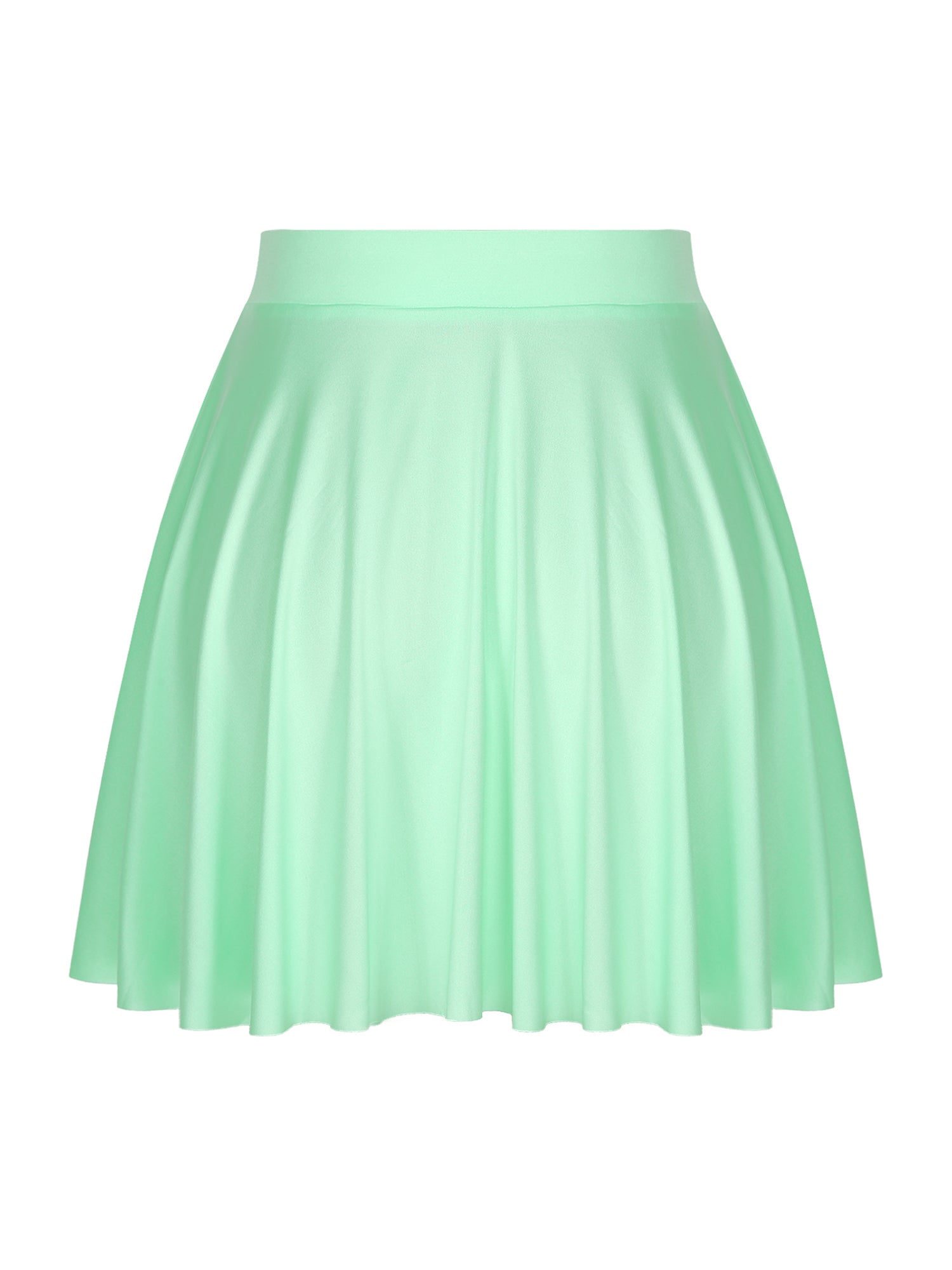 Elastic Waistband Flared Ruffles Skirts
