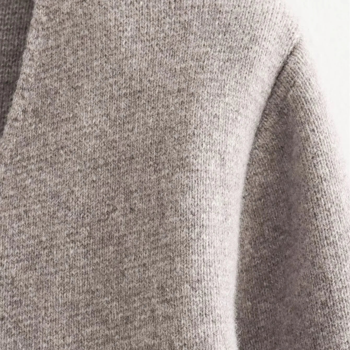 Knitted Long Sleeve V-neck Single Buckle Jacket Blazers