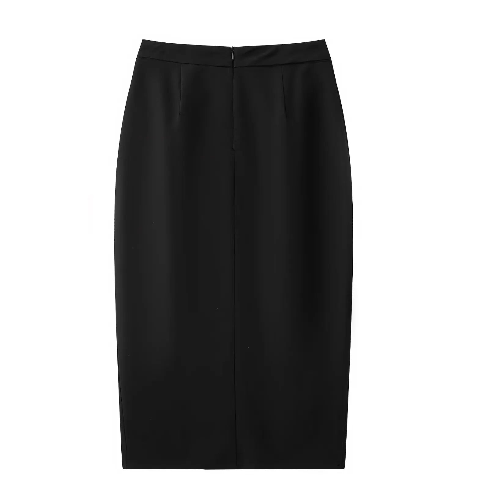 Elegant High Waist Velvet Pencil Skirt