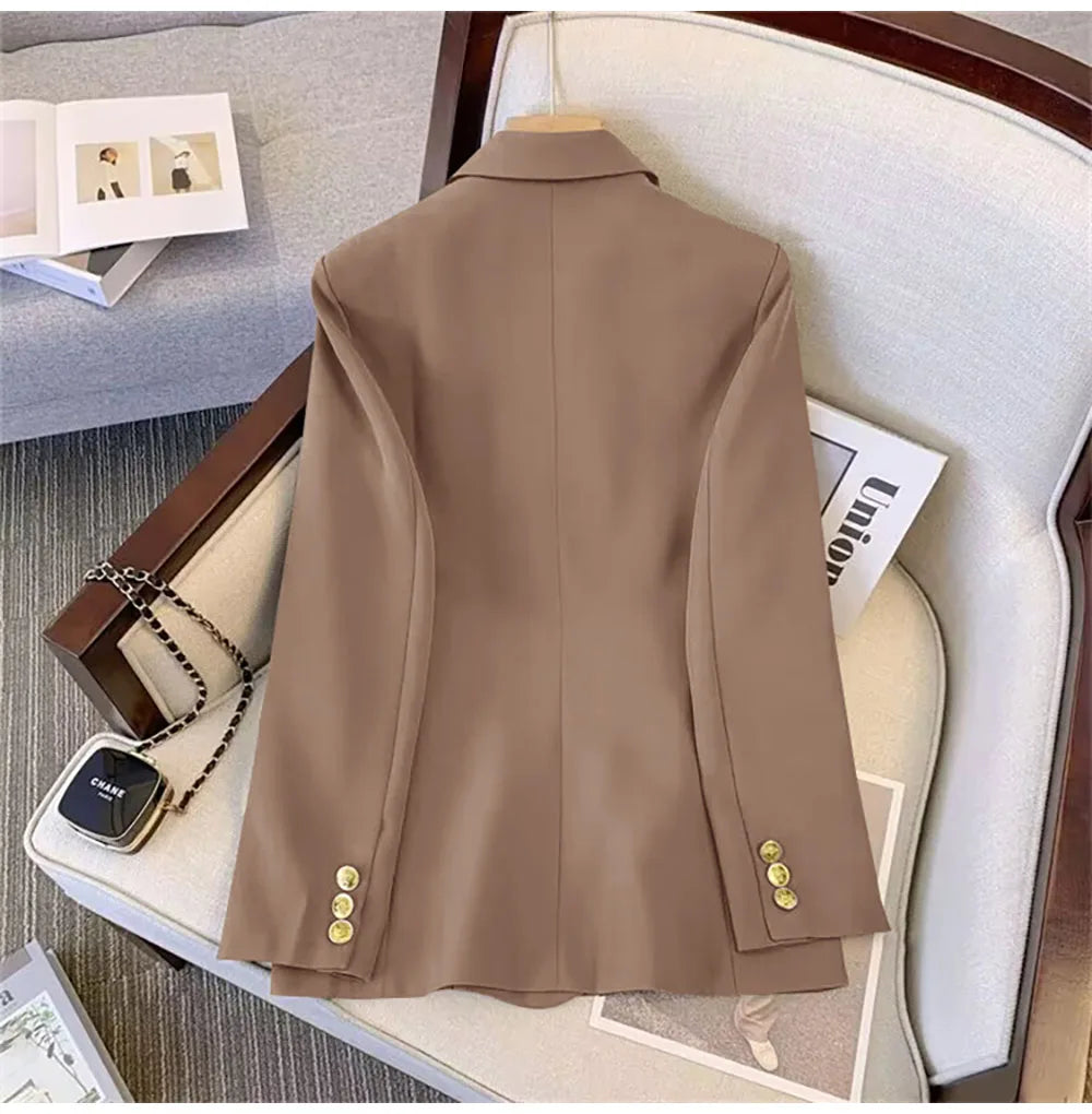 Casual Long Sleeve Slim Double Blazer Jackets