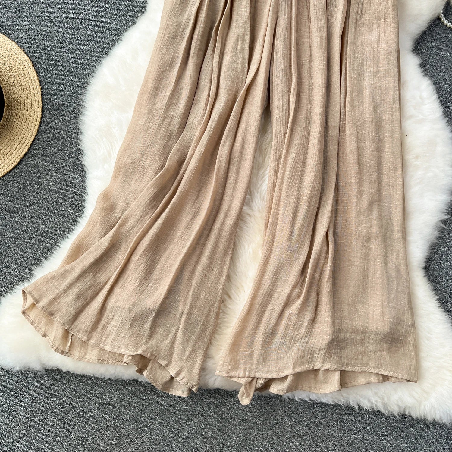 High Quality Long Mesh Wide Leg Loose Pants