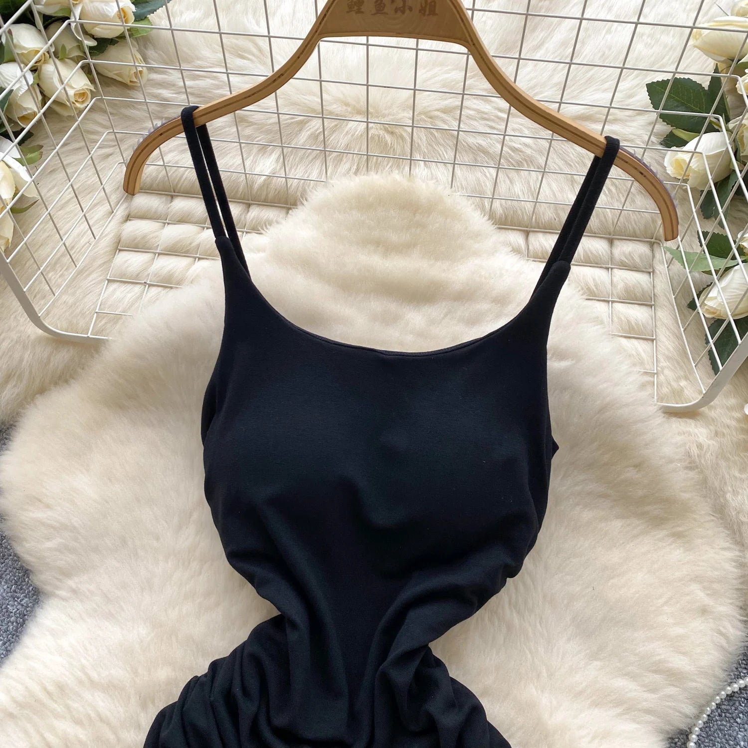 pleated sleeveless slim Vintage pencil dress