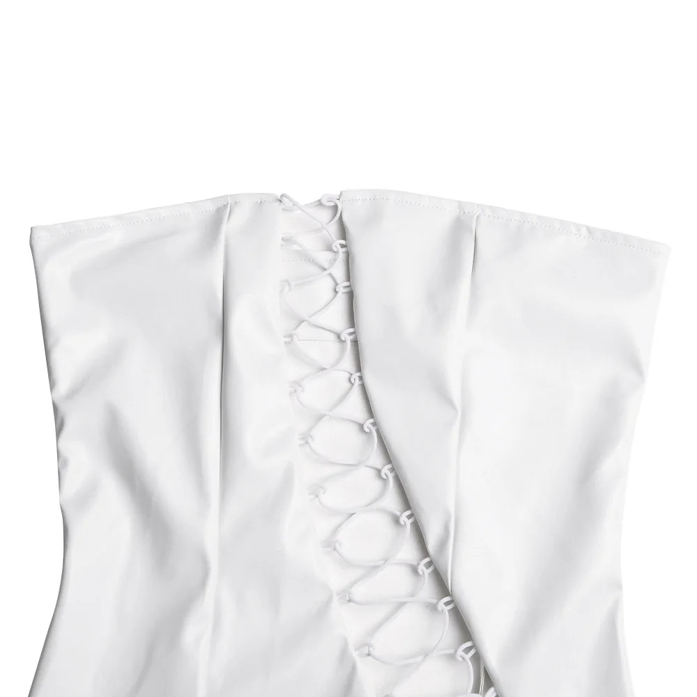 Slimming Strap Leather Dress