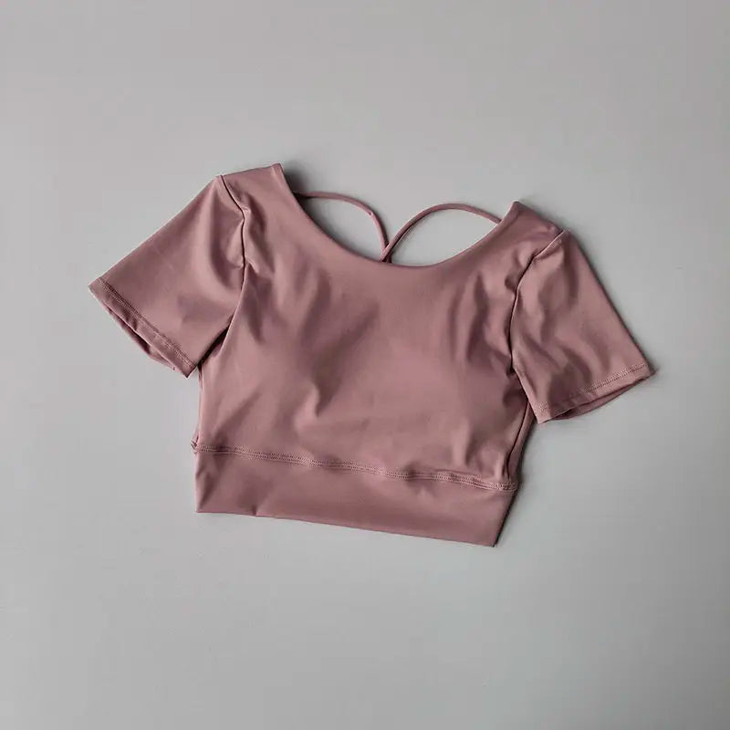 Sporty T-shirts Short Sleeve Crop Tops