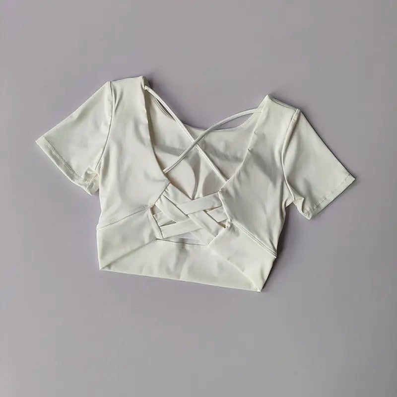 Sporty T-shirts Short Sleeve Crop Tops