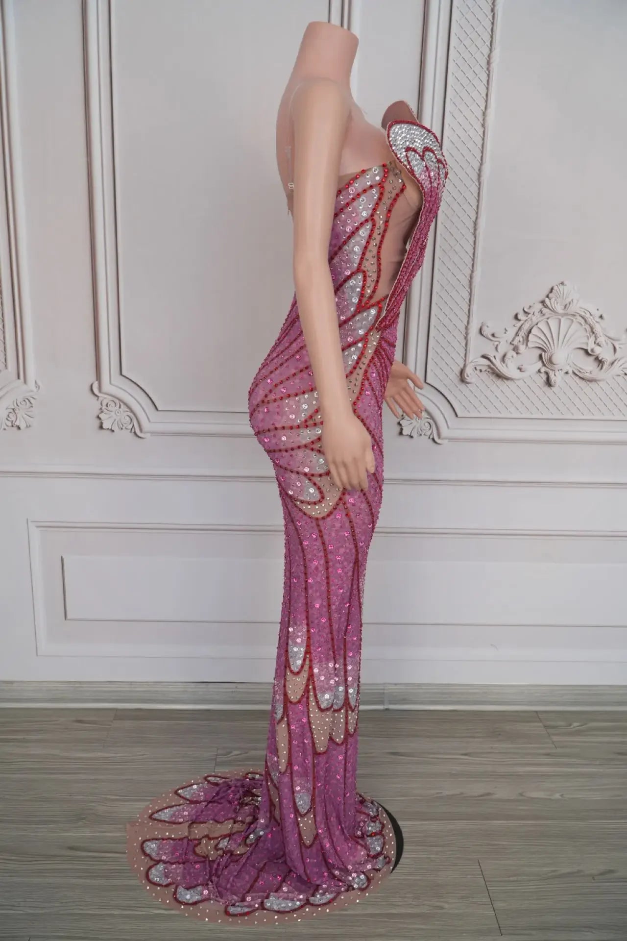Luxurious Rhinestones Long Dress