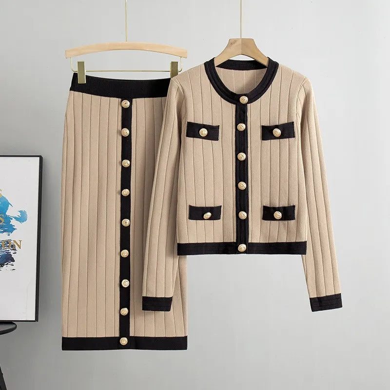 Color Block Print T-shirt High Waist Wrap Hip Two-piece Set
