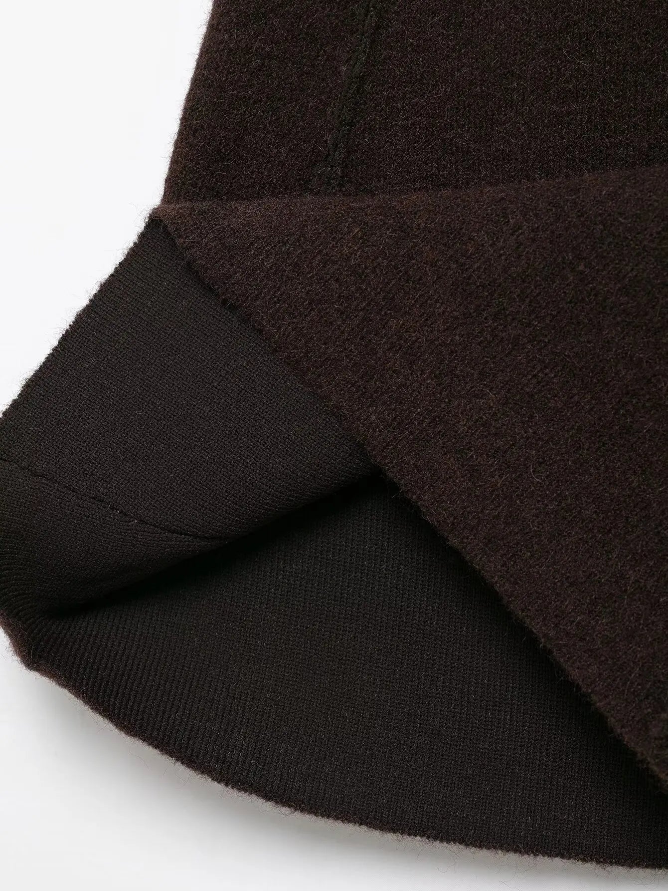 Knitted Two Pieces Autumn Winter Round Neck Long Sleeve Cardigan Sweater Waist Mini Skirt