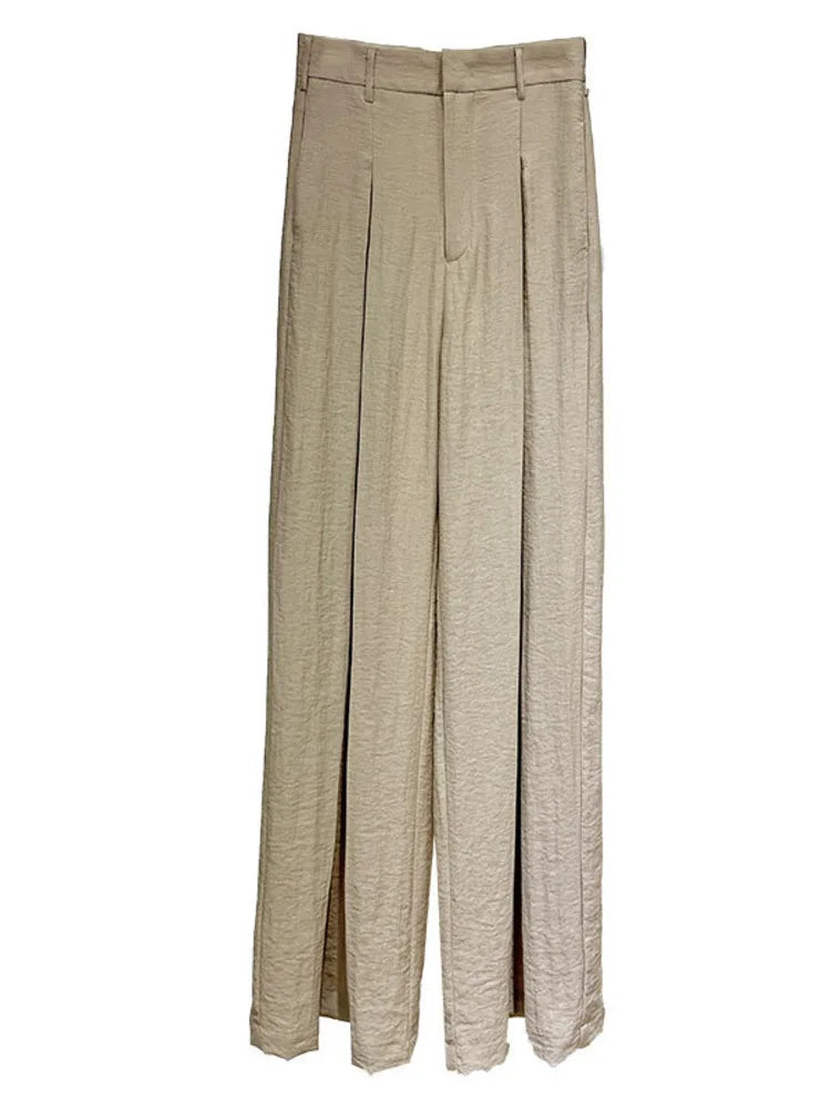 High Waisted Loose Pocket Trousers