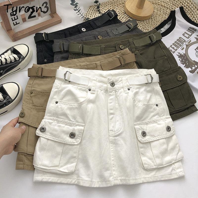 Vintage Denim Cargo Skirts