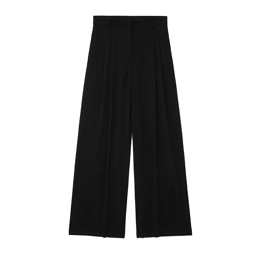 Single Breasted Vest + High Waisted Casual Trousers Set
