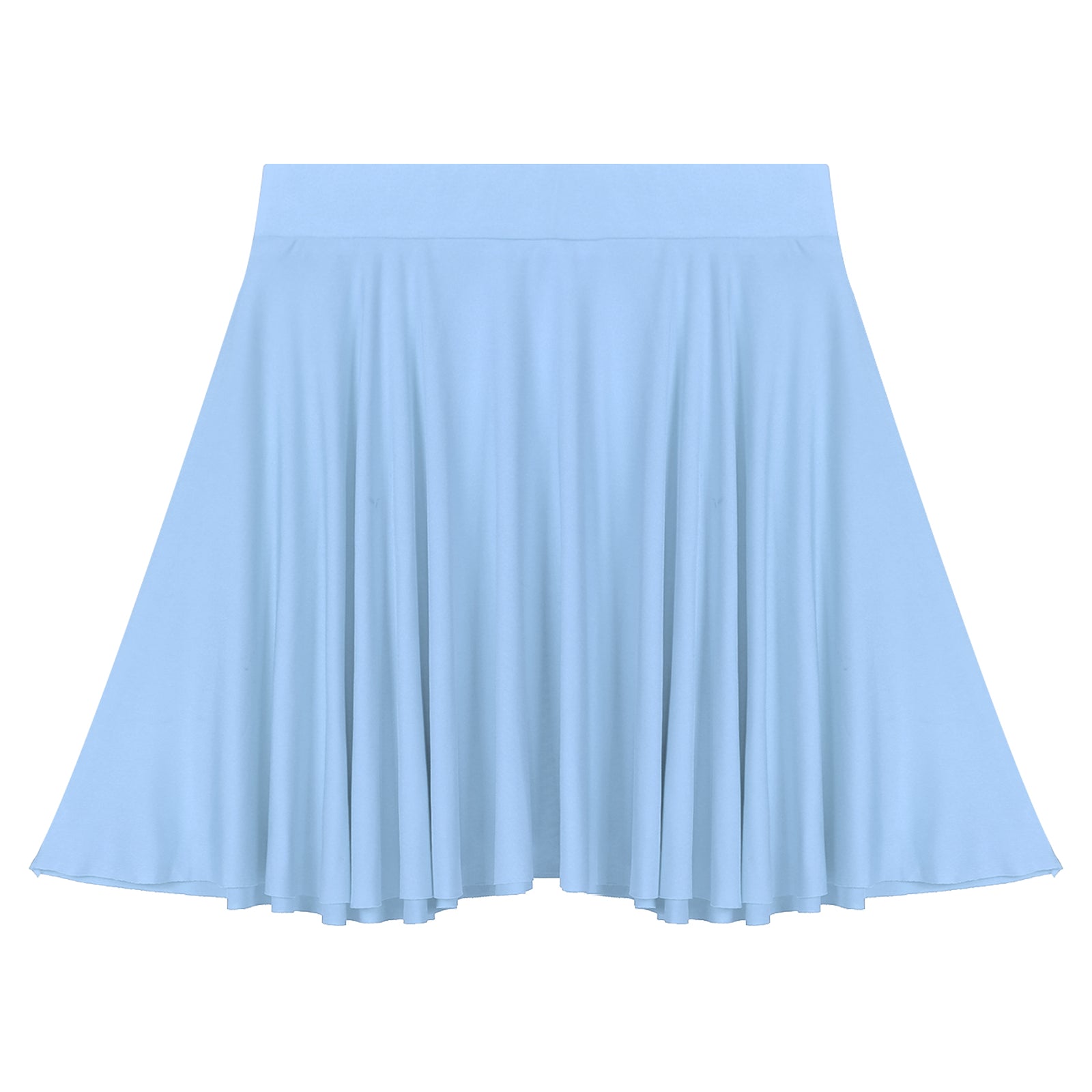 Elastic Waistband Flared Ruffles Skirts