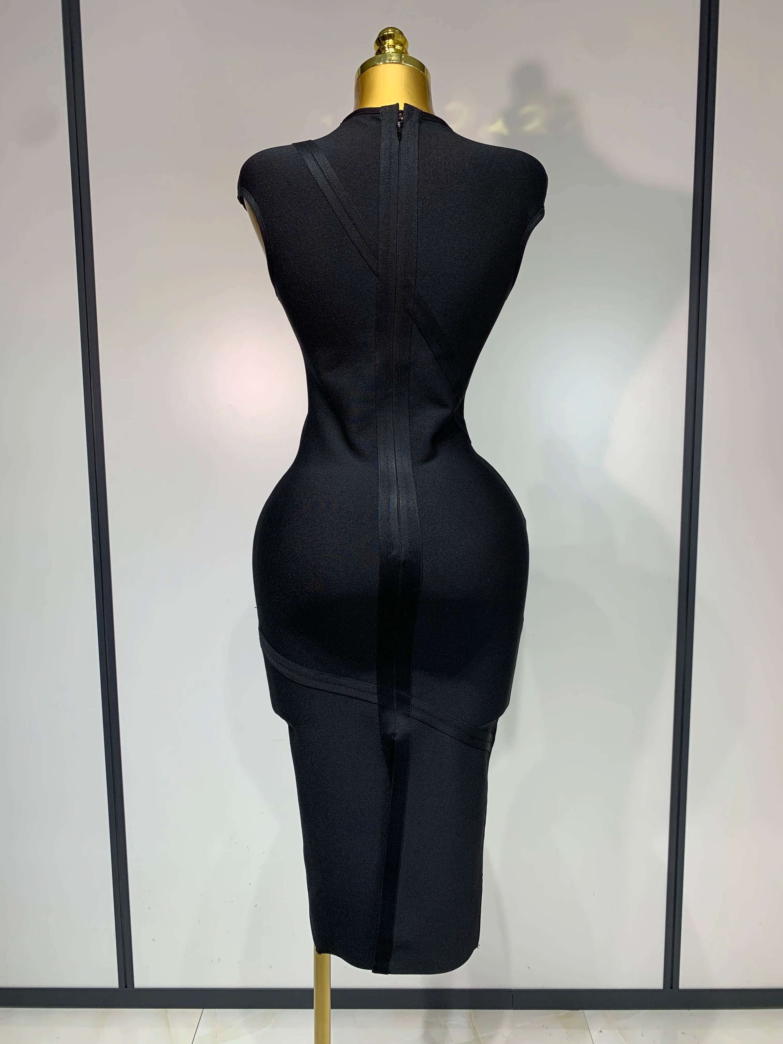 Elegant Bodycon Bandage Luxury Dress