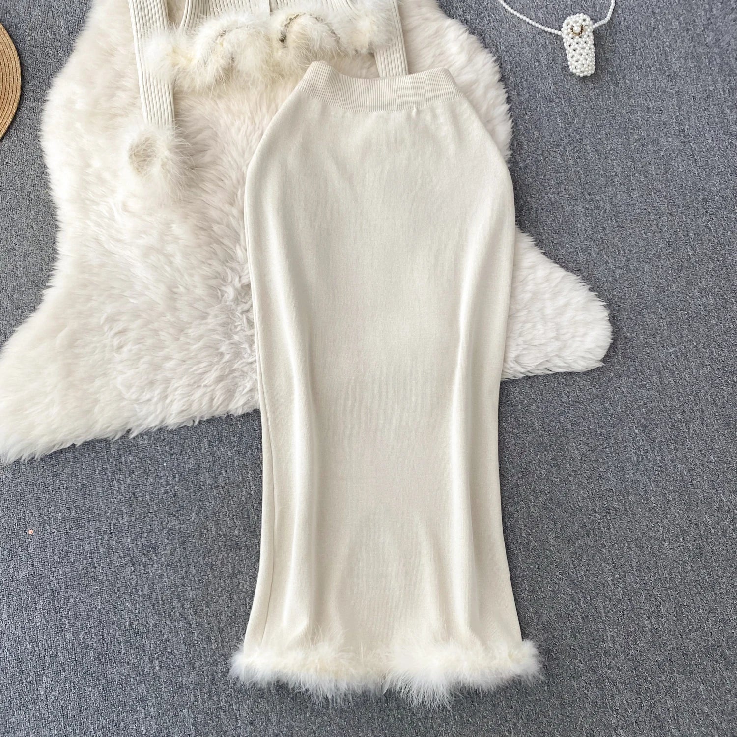 French Style Cardigan+Bodycon Skirt Knit 2pcs Sets