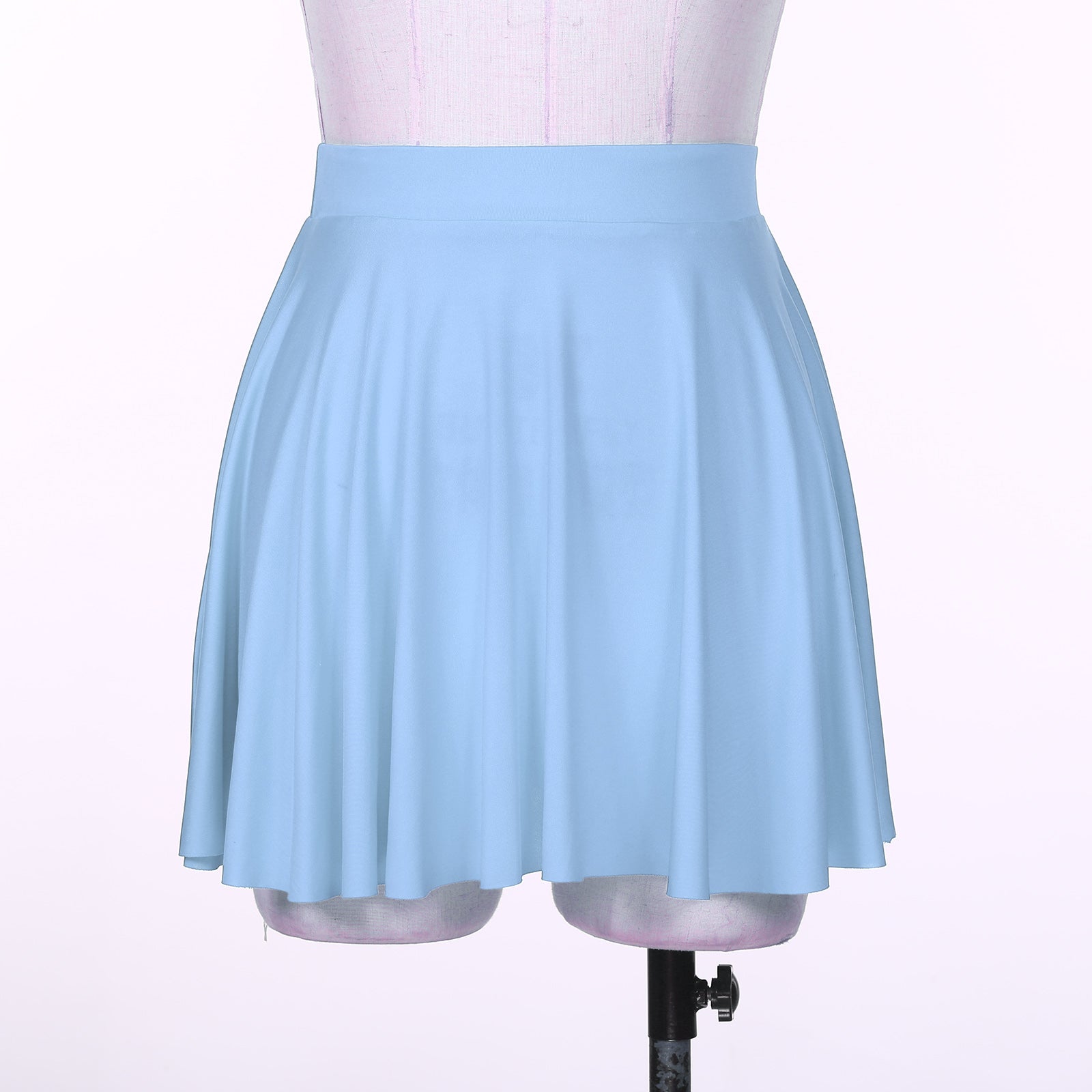 Elastic Waistband Flared Ruffles Skirts