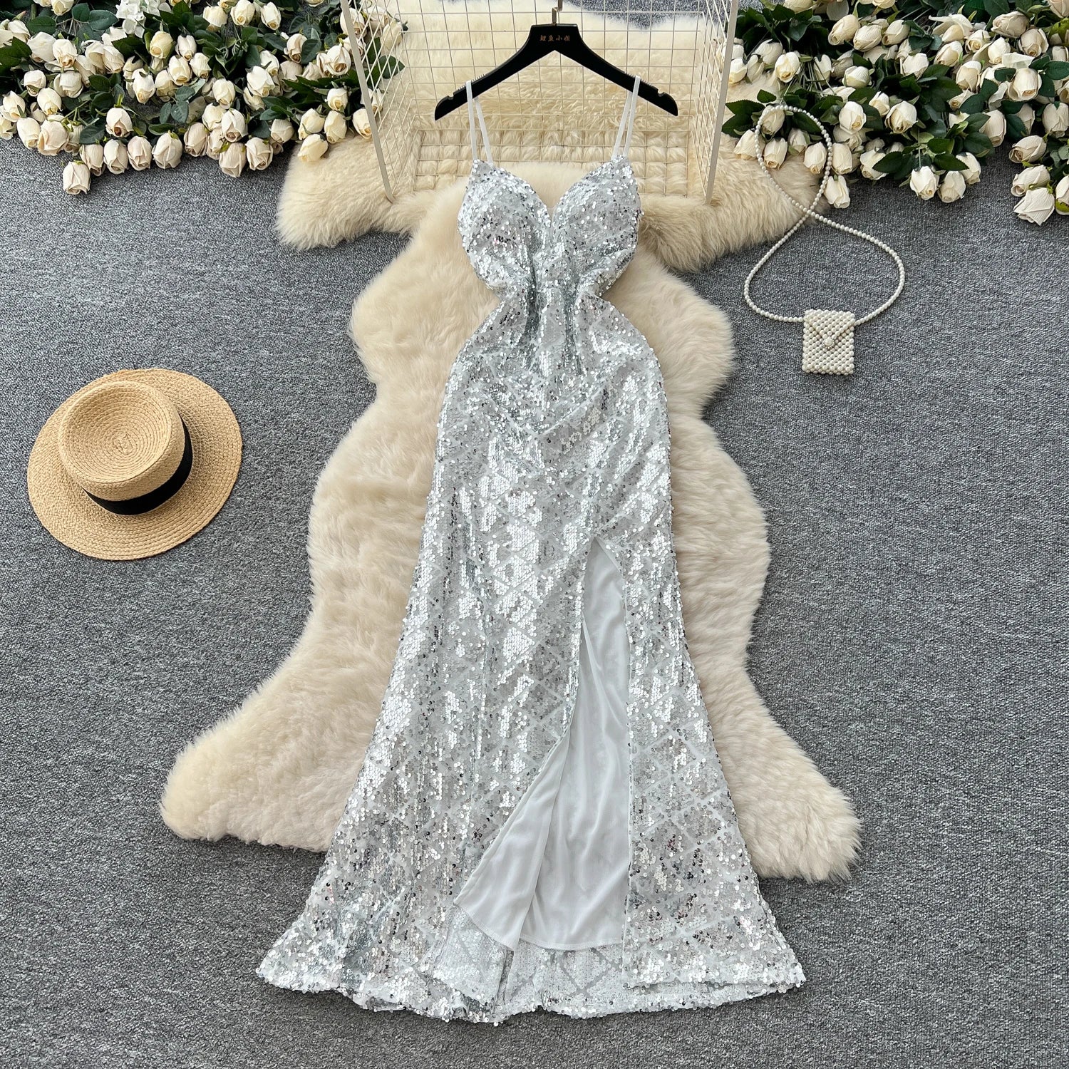 Chic vintage sleeveless pleated Elegant dress