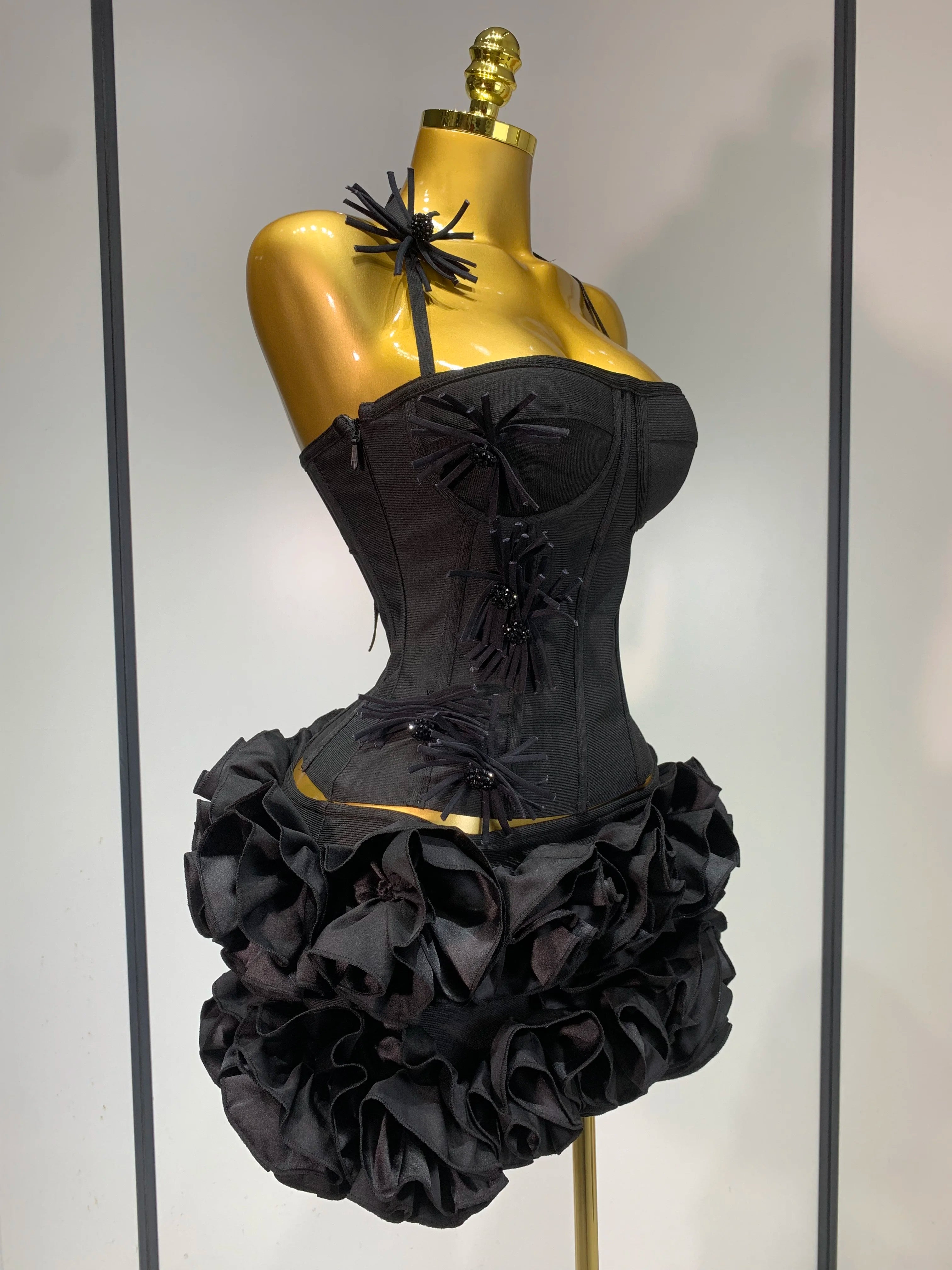 Elegant Luxury Halter Bandage Cocktail Dress