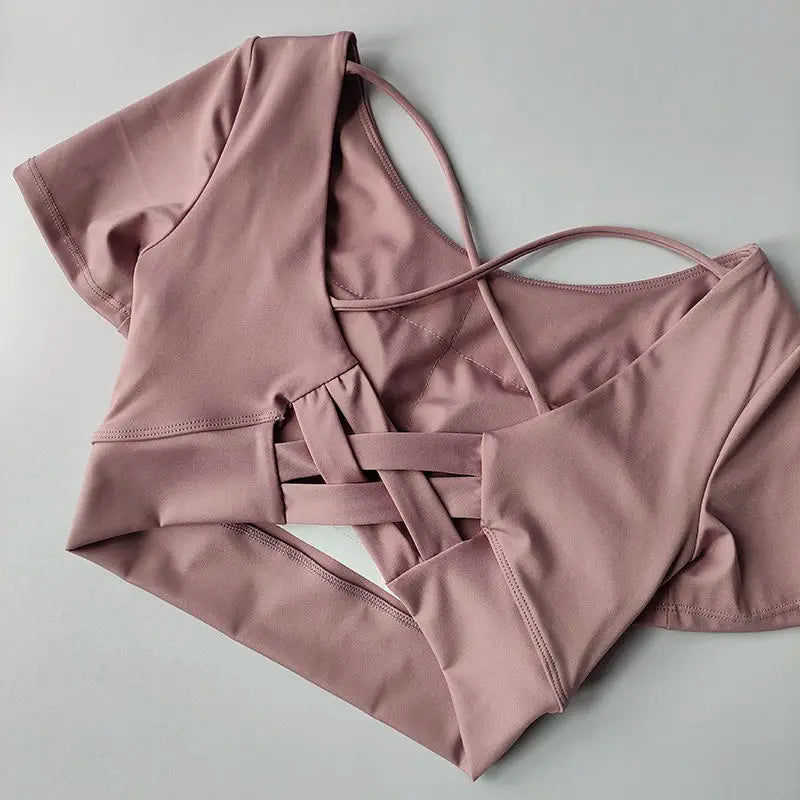 Sporty T-shirts Short Sleeve Crop Tops