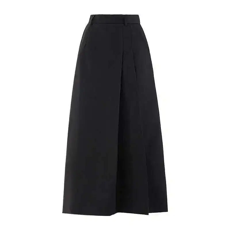 Pleated Shaped Elegant A-line Half-body Skirt High