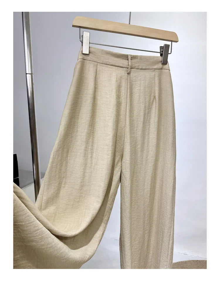 High Waisted Loose Pocket Trousers