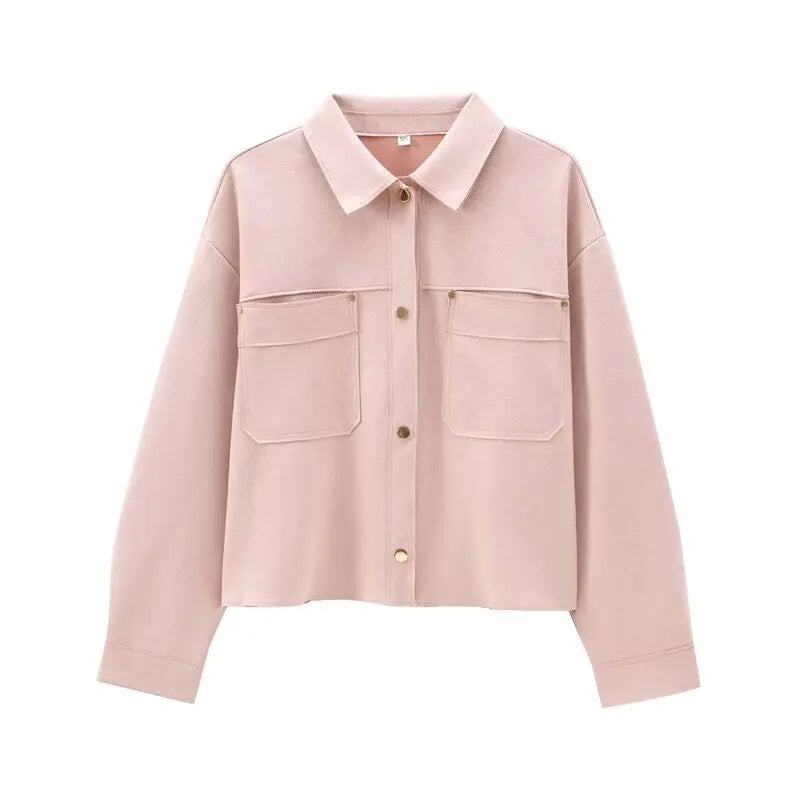 Long Sleeve Faux Versatile Loose Fit Jacket