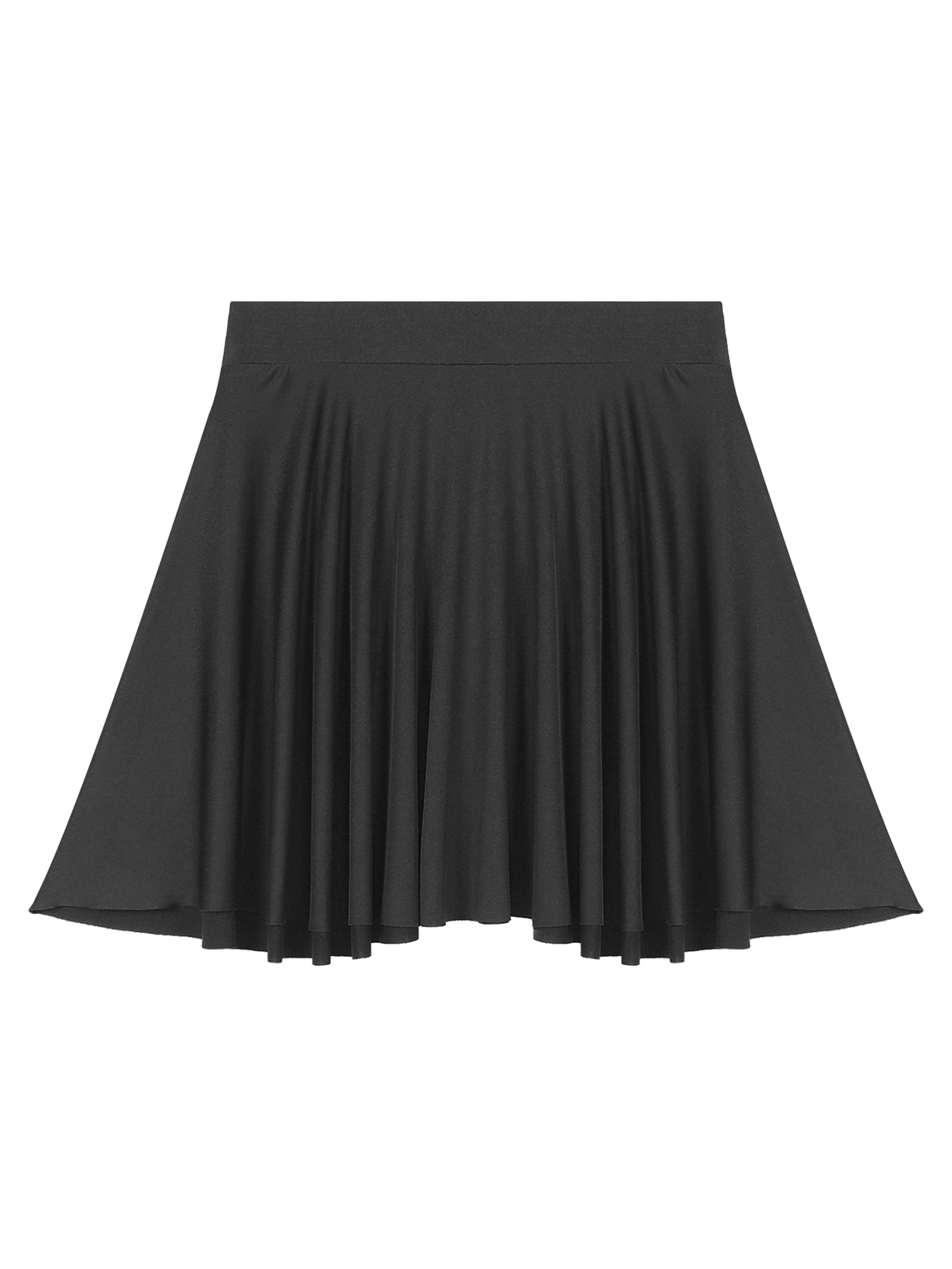 Elastic Waistband Flared Ruffles Skirts